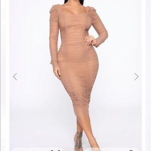 Ruched Nude Mini